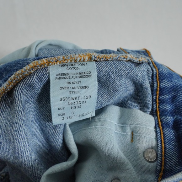 Vintage Polo Jeans Co. Denim Shorts Women's 8 2.5" Ralph Lauren RL Leather Tab - Picture 6 of 8